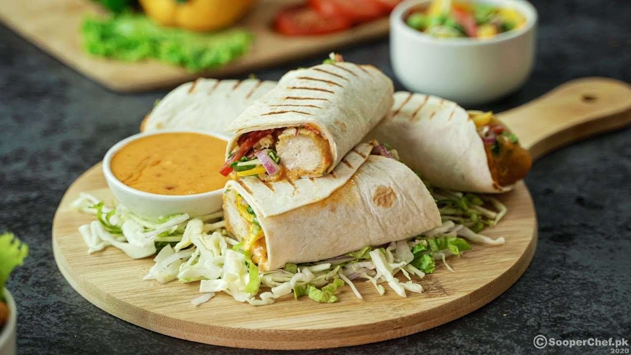 Dynamite Chicken Tempura Wrap Recipe By SooperChef