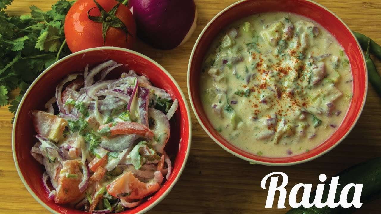 Delicious raita for biryani or as simple healthy snack!