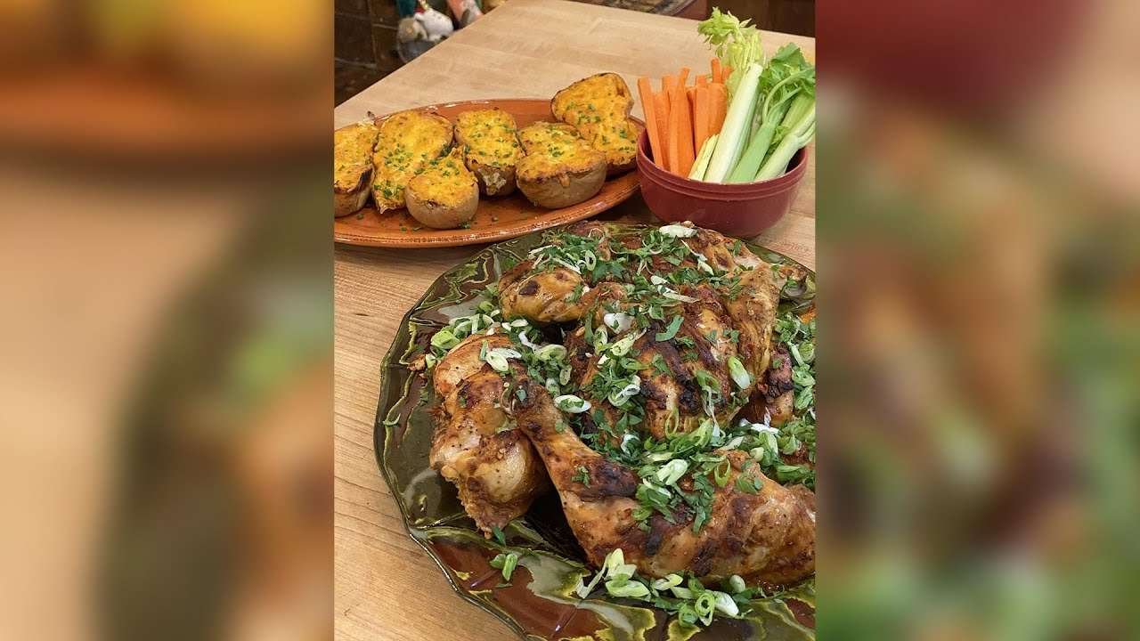 How To Make Deviled Slashed Chicken with Cheesy Twice-Baked Butternut  Squash | Rachael Ray
