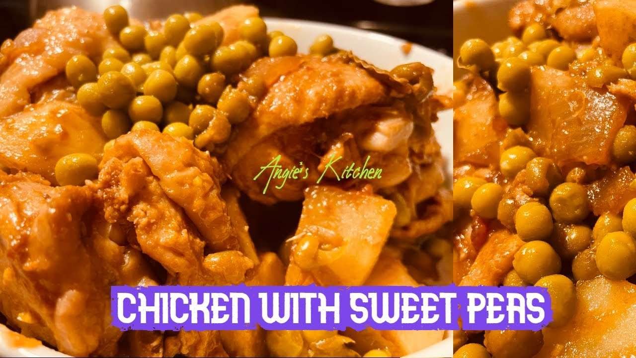 How to cook chicken guisaantes/ Chicken with sweet peas.