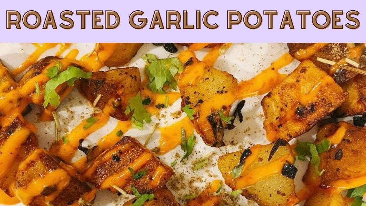 PAN – ROASTED GARLIC POTATOES | ROSEMARY POTATOES | NO – OVEN | EASY RECIPE | GARLIC-CHILLI POTATOES