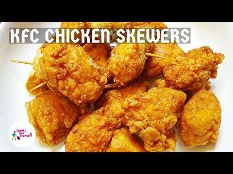 Spicy KFC Fried Chicken And Potato Skewers Recipe | KFC Chicken Starter | Fried Chicken Mini Skewers
