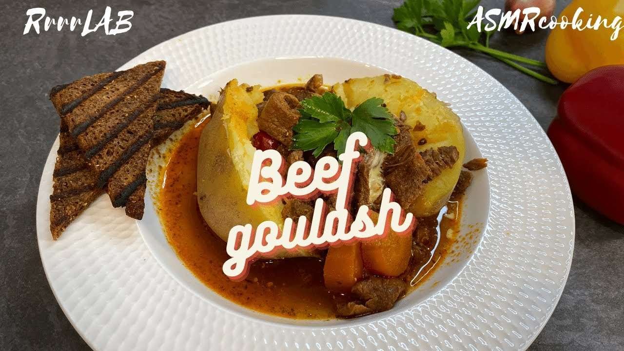 [ASMR cooking] #30 BEEF GOULASH in CROCK-POT | MULTI-COOKER [NoBGM]