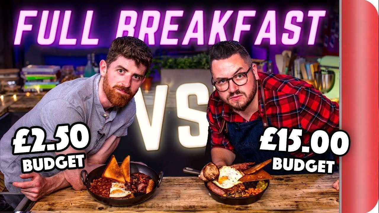 FULL BREAKFAST BUDGET BATTLE | CHEF (£2.50 Budget) vs NORMAL (£15 Budget)