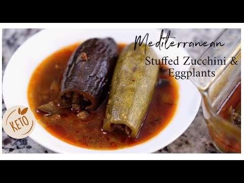 Mediterranean Style Stuffed Zucchini and Eggplants | keto | paleo | Atkins | Low Carb Recipes |