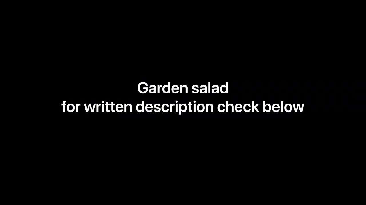 Garden salad and easy dressing|AU’s World|Recipe