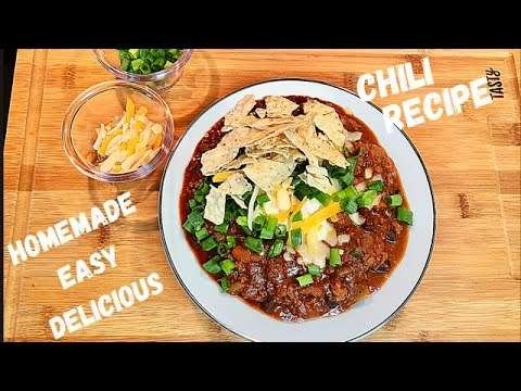 Homemade Chili Recipe | How To Make The Best Homemade Chili | Easy Crockpot Chili Recipe