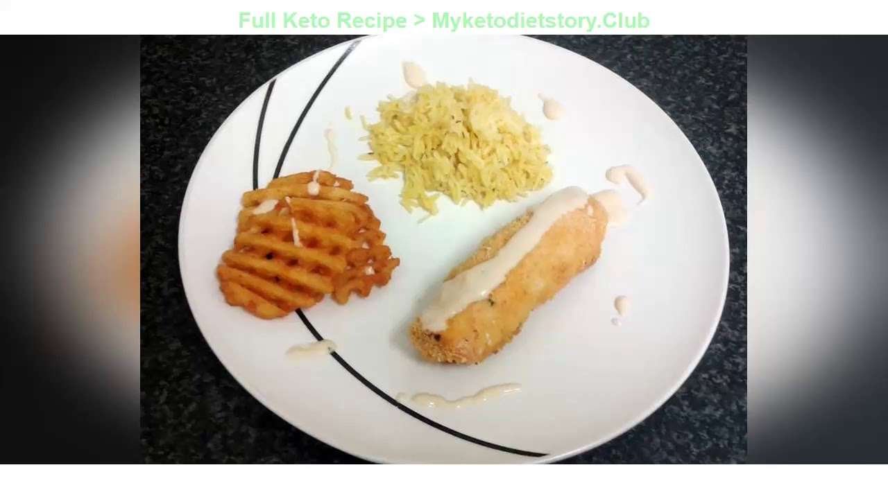 Diet Recipe Perfect chicken roll with a cream spiced fillin, paprika rice, crispy potato slice & fo