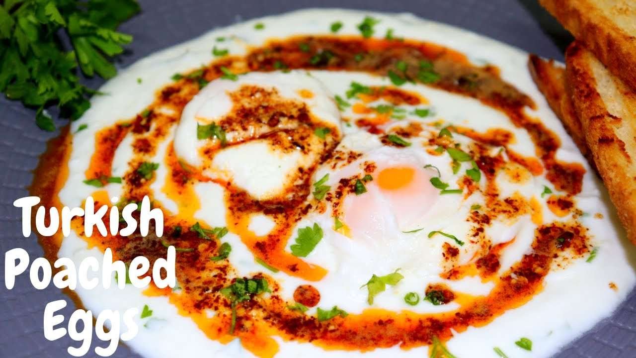 TURKISH POACHED EGGS // EASY BREAKFAST RECIPE // CILBIR //TURKISH EGG RECIPE
