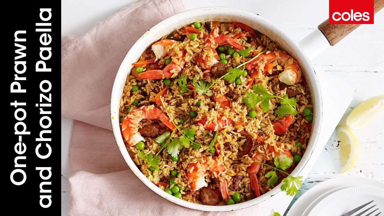 Prawn & chorizo paella