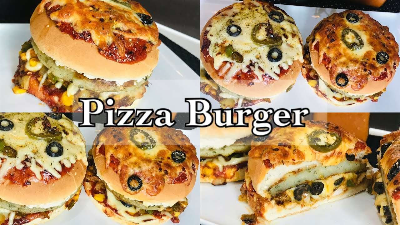 Pizza Burger|Dominos Style Pizza Burger Recipe|Without Oven/Best Pizza Burger Recipe
