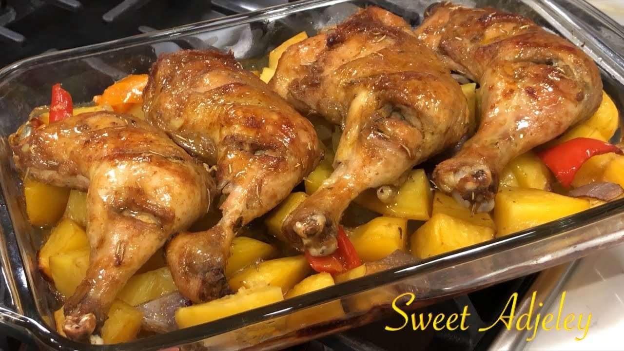 Super Juicy Baked Chicken and Potatoes Dinner Very Easy To Make
