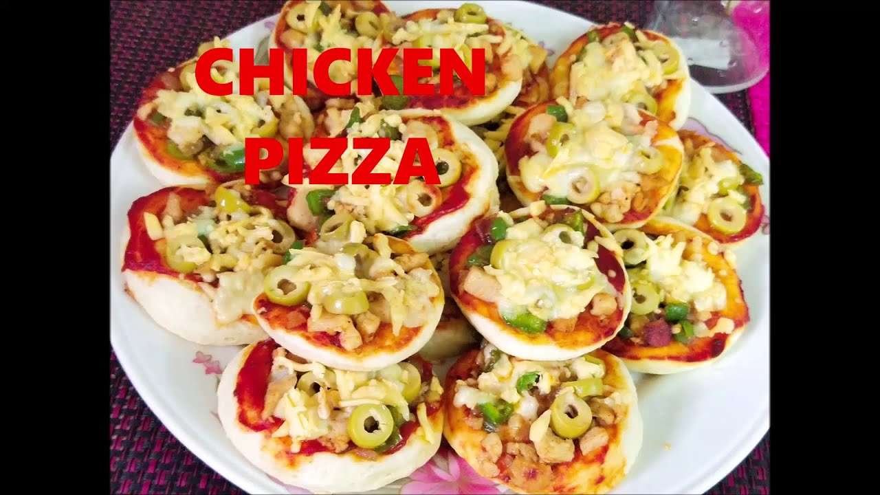 HOMEMADE CHICKEN PIZZA|Easy Snack Recipe ❤️🍕