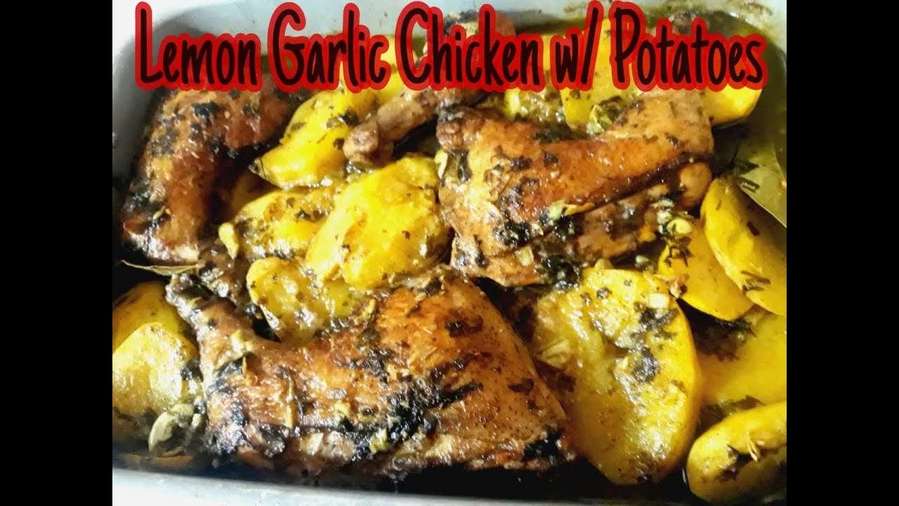 Lemon Garlic Chicken w/ Potatoes | Easy Chicken Recipes | Baked Chicken