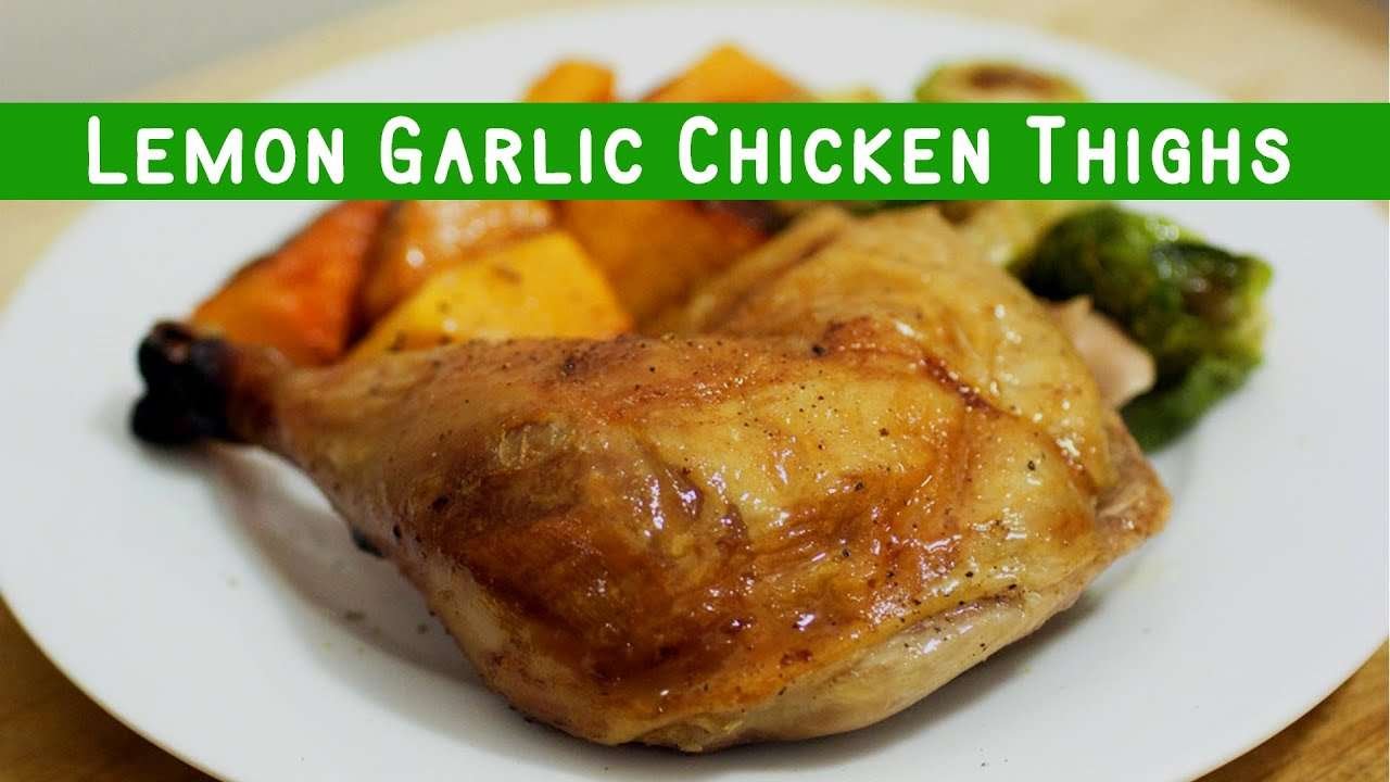 Lemon Garlic Chicken Thighs Easy Recipe|دجاج محمر بالفرن طريقة سهلة وسريعة