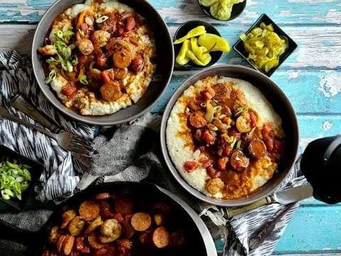 Southern Grits Sausage and Shrimp