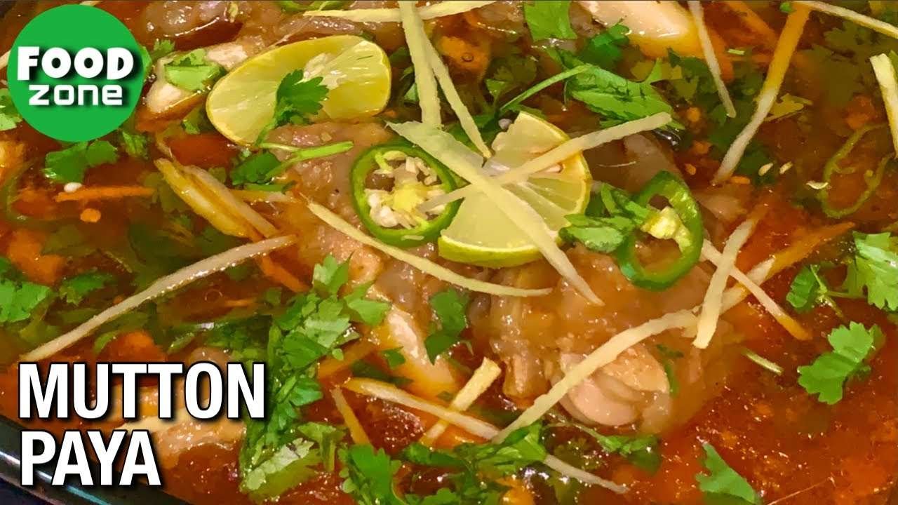 Mutton Paye Restaurant Style l Most Famous Lahori Phajja Style Paya Recipe l Foodzone by MAWM
