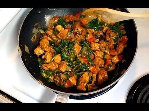 Spicy Chicken with Spinach