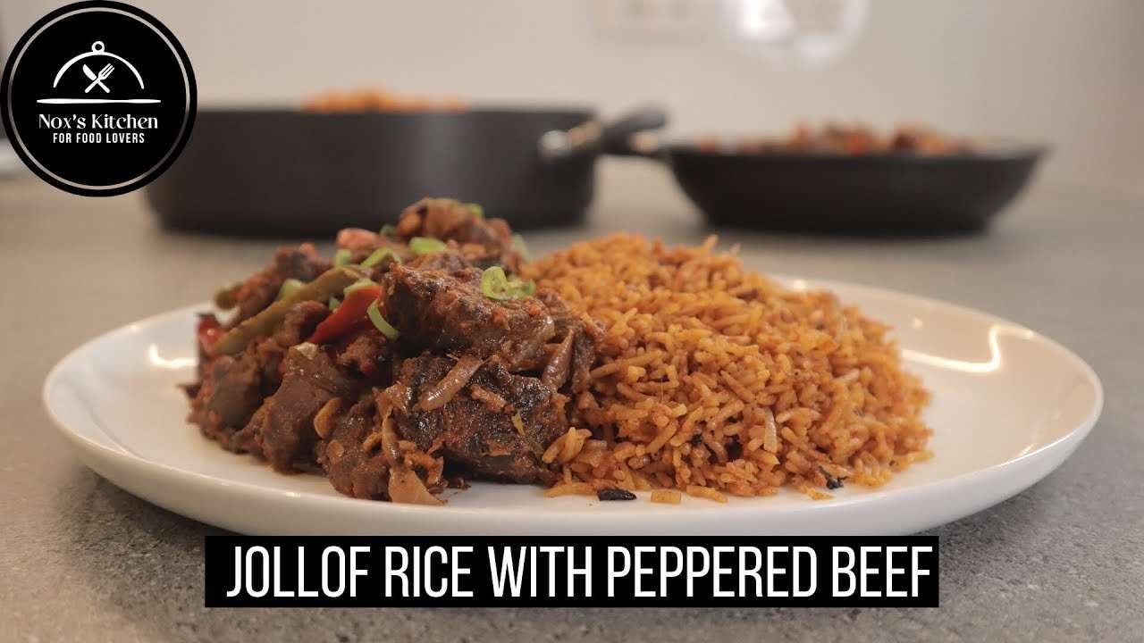 Jollof Rice with Peppered Beef | Rice of Origin