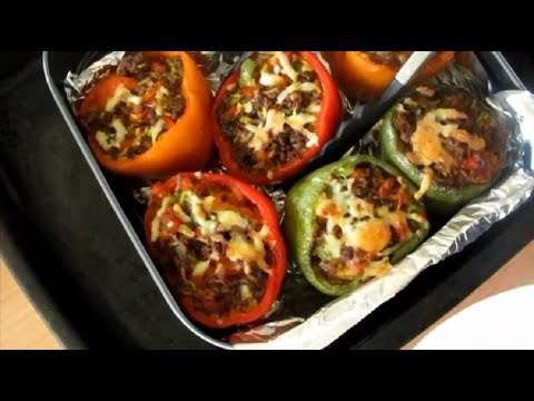 Keto Diet Stuffed peppers Low Carb Paprika Mince meat Bell peppers ASMR cooking no talking