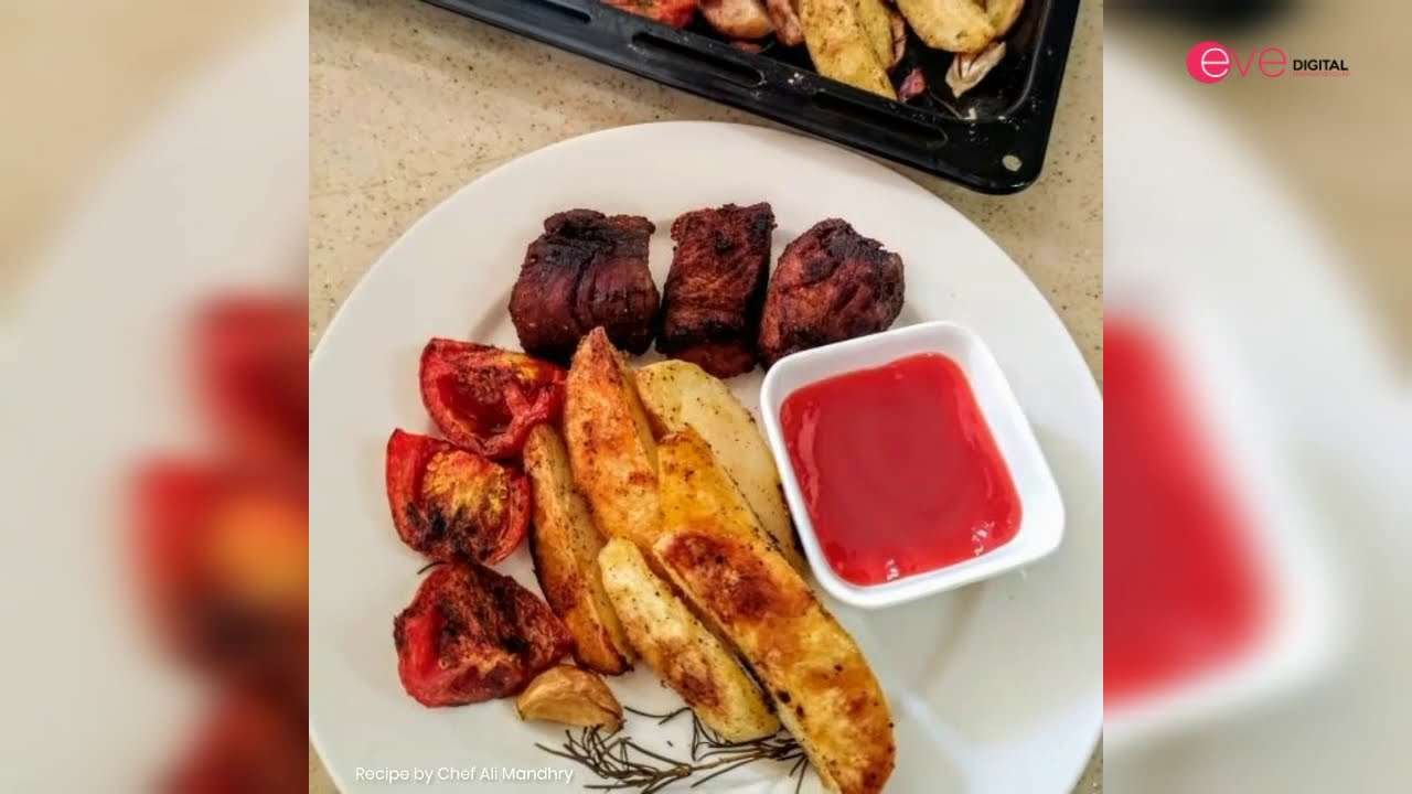 Fried Tuna with Potato Wedges