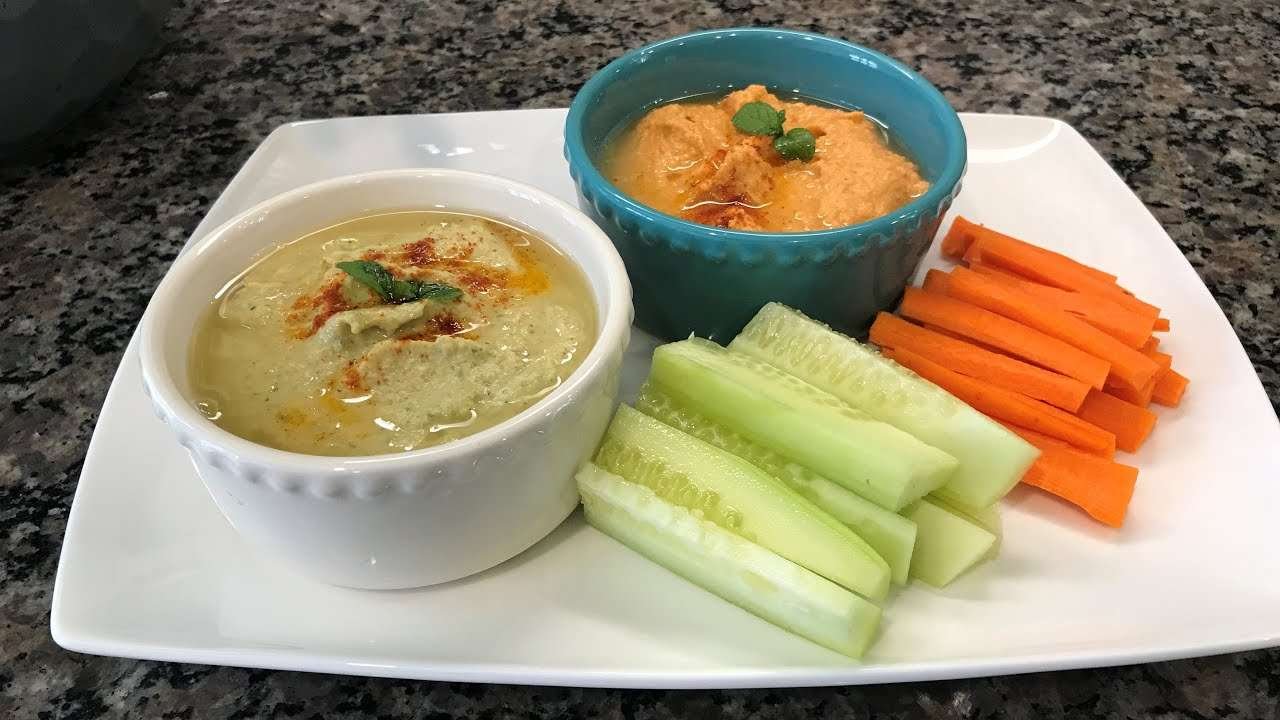 Hummus 2 Ways | Hummus Mediterranean Dip | Healthy Snack