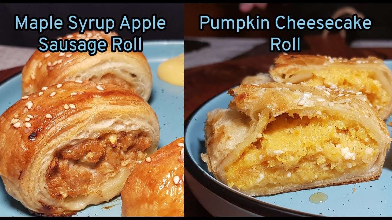 Maple Syrup Apple Sausage Roll and Pumpkin Cheesecake Roll | 2 Salty Recipe