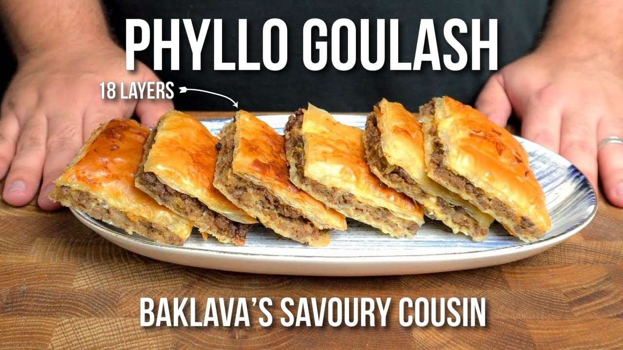 Phyllo Goulash – Baklava but make it SAVOURY