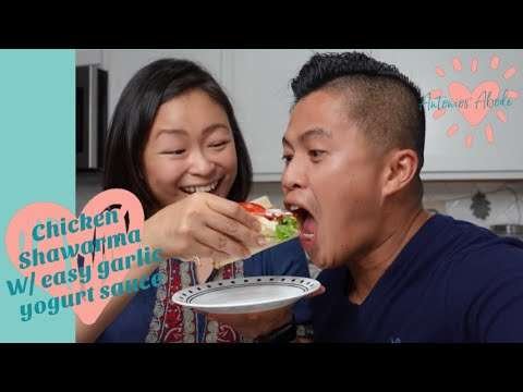 Flavorful Chicken Shawarma with a simple garlic yogurt sauce. Recipe in description