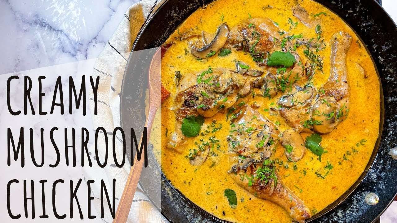 How to Make: Easy One Pot Creamy Mushroom Chicken | Ninjagrubs Recipe
