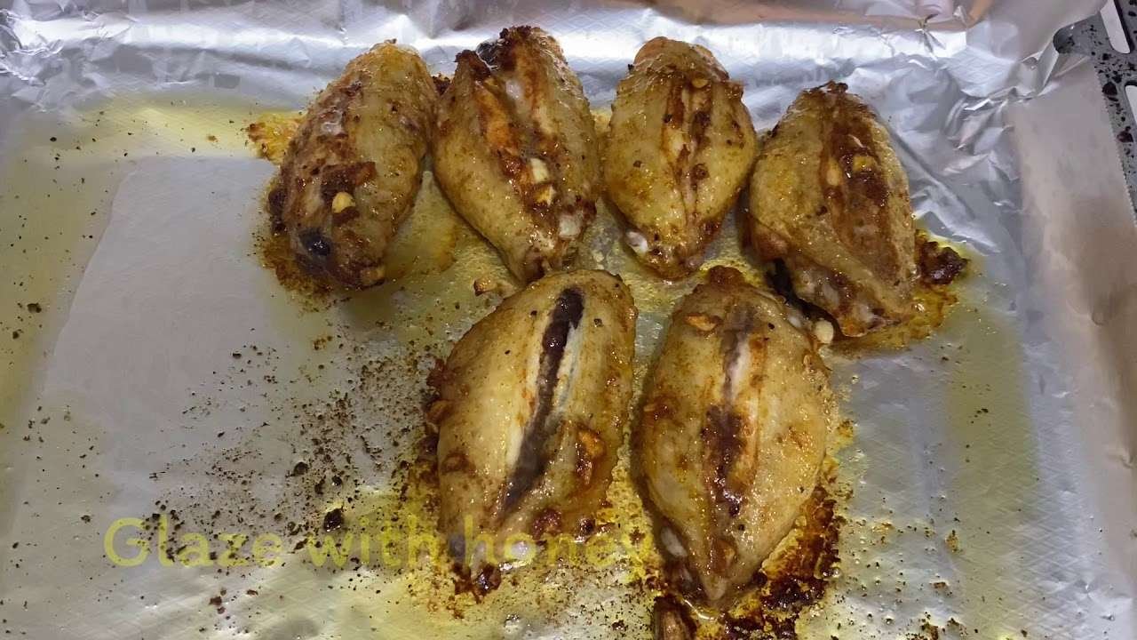 Chicken wings in Paprika & Garlic with a glaze of honey