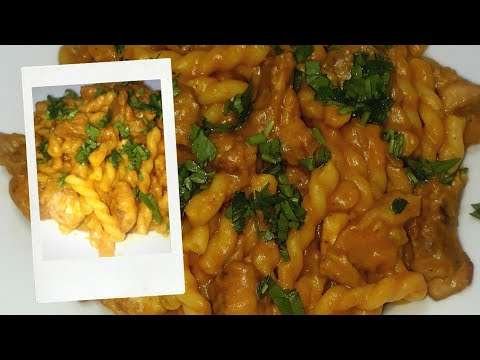 Chicken and pumpkin cream pasta