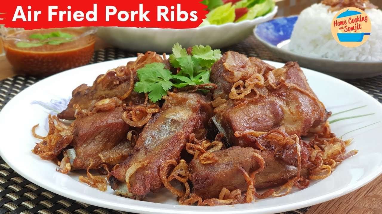 Air Fryer Recipe: Tasty Fried Pork Ribs with Crispy Shallots