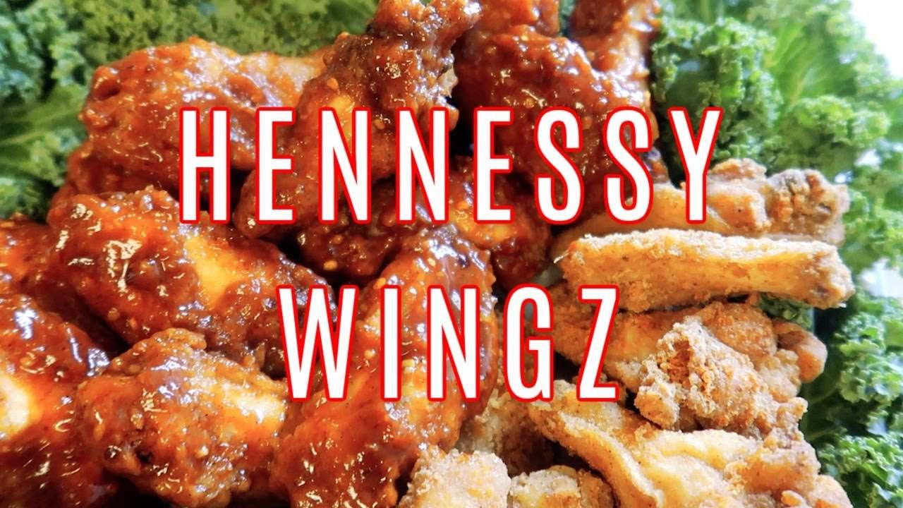 HENNESSY WINGS RECIPE | HOW TO MAKE HENNESSY BBQ WINGS | MUKBANG