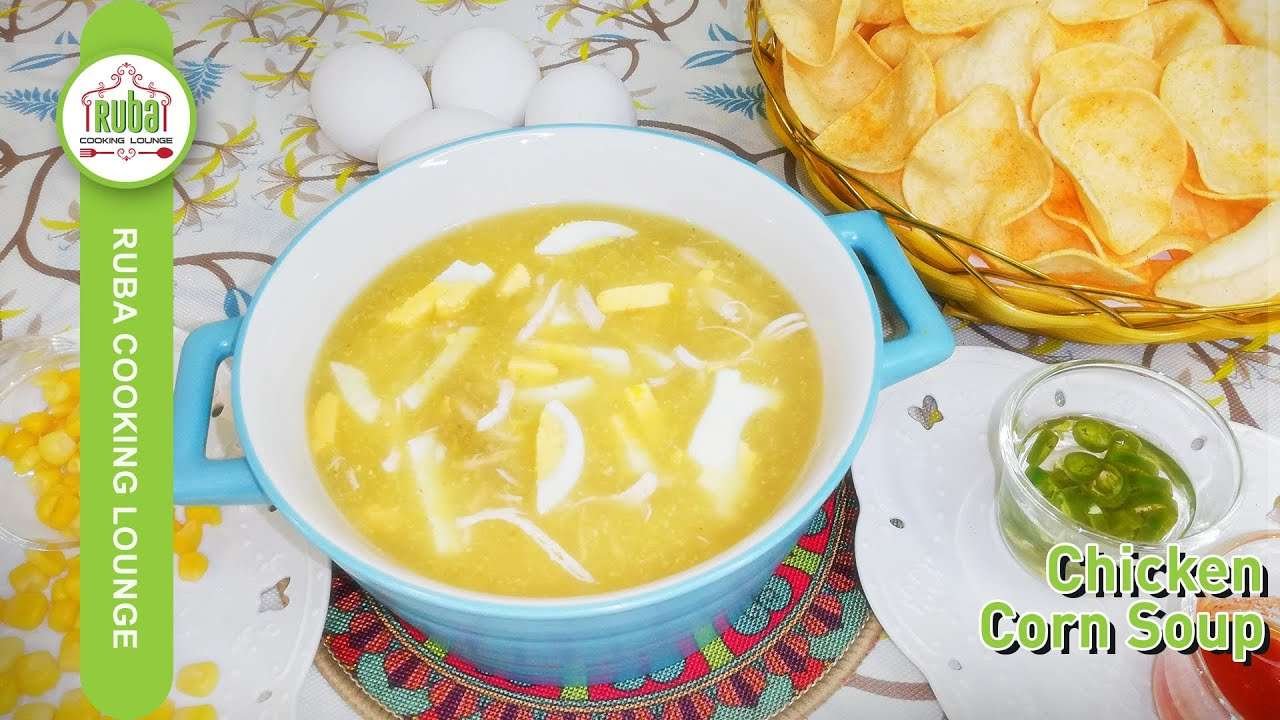 Chicken Corn Soup Recipe | How To Make Homemade Corn Soup | Easy Soup Recipe by Ruba Cooking Lounge