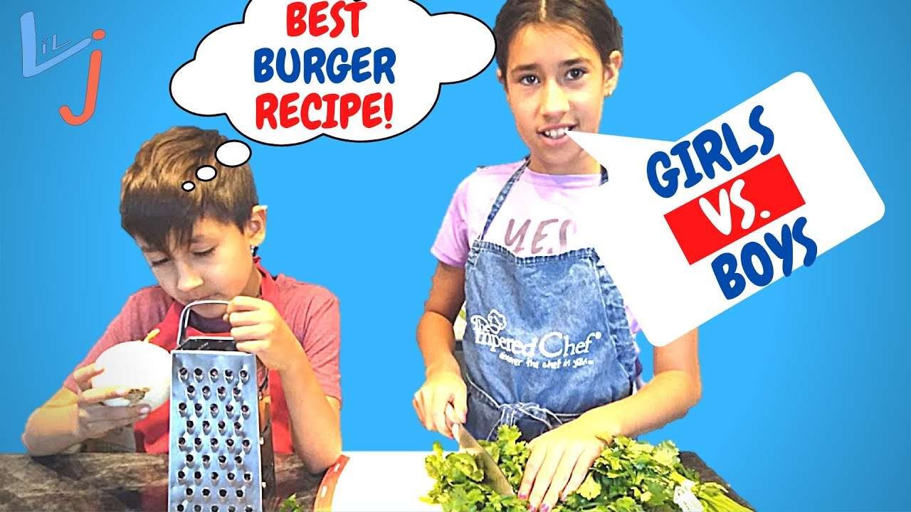 Girls VS  Boys, Who has the BEST BURGER RECIPE