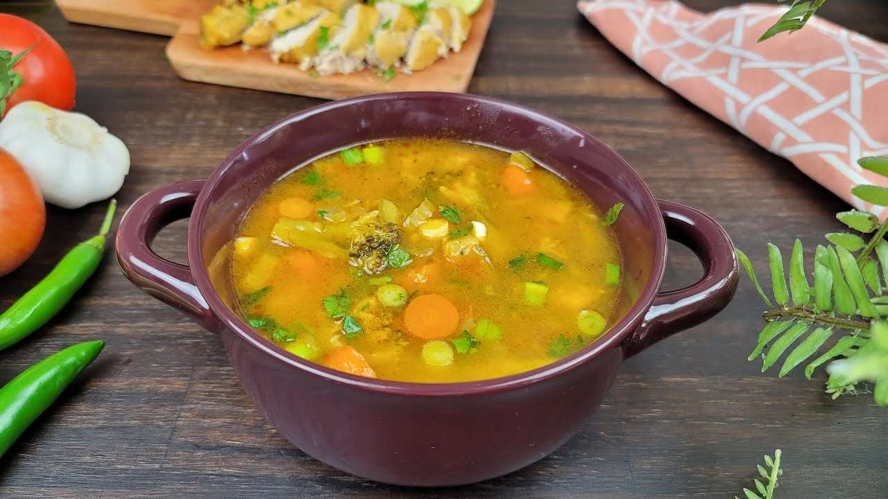شربة الدجاج والخضراوات! وصفة مميزه بطعم ونكهة خرافيية | Delicious chicken and vegetables soup recipe