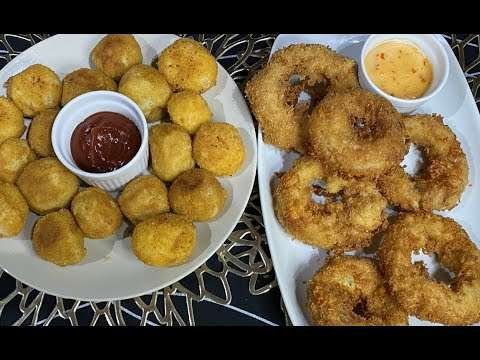 How to make potato cheese Ball's Recipes and Onion cheese  rings. Very easy and simple recipe.