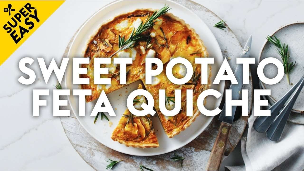 Perfect easy quiche recipe with sweet potato and feta | delicious. Australia