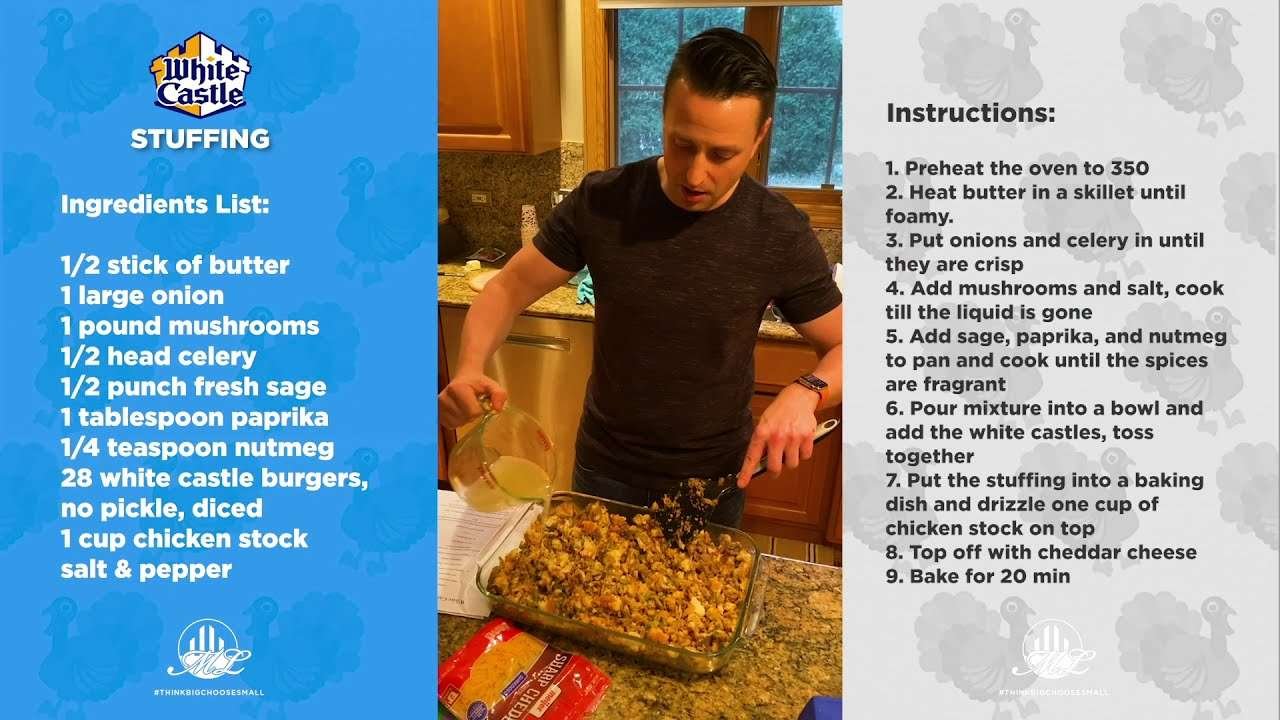 Famous Matt Laricy White Castle Stuffing Recipe