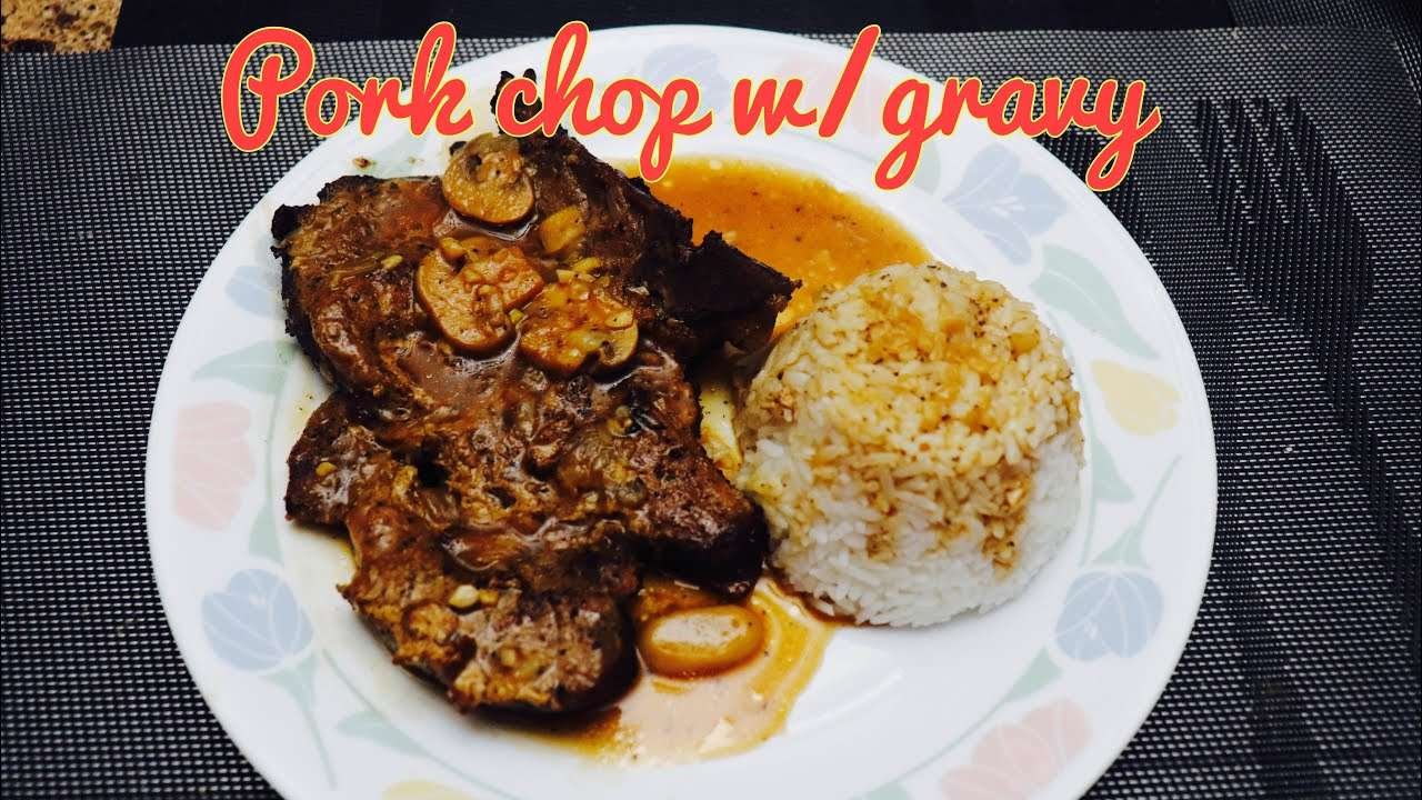 How to make Pork Chop with gravy or pork chop steak | quick and easy dinner