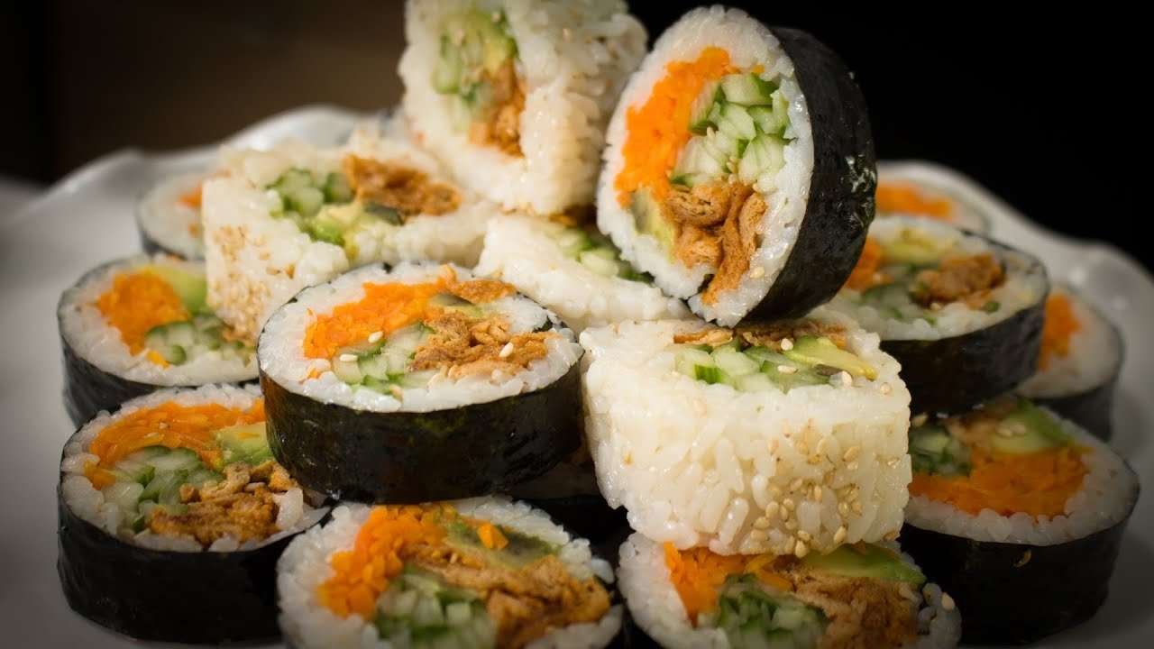 Vegan Gimbap Recipe | Smoky Yubu + Ghost Gimbap | 스모키유부김밥 + 고스트 김밥