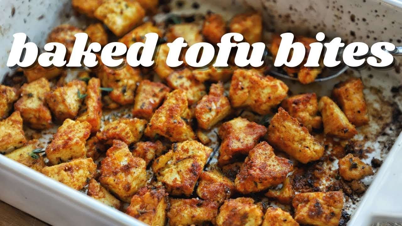 BAKED TOFU BITES [EASY AND GREAT FOR DINNER] | PLANTIFULLY BASED