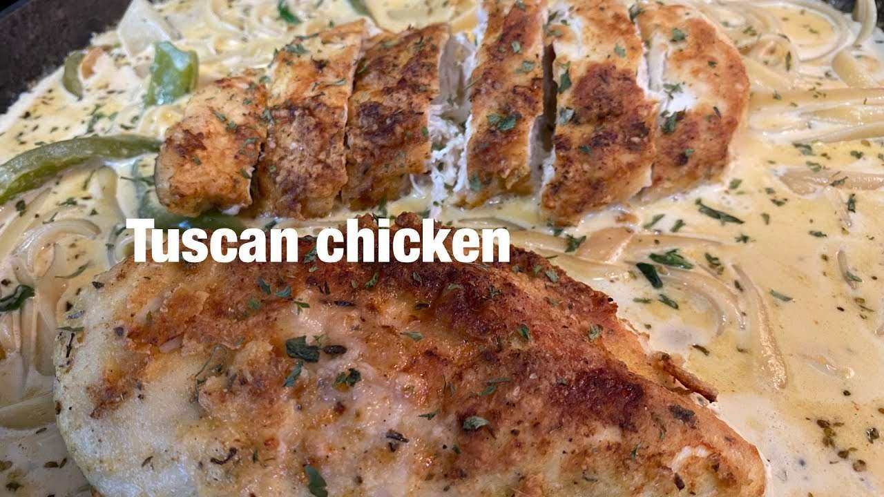 How To Make Tuscan Chicken With Creamy Sauce | Pasta