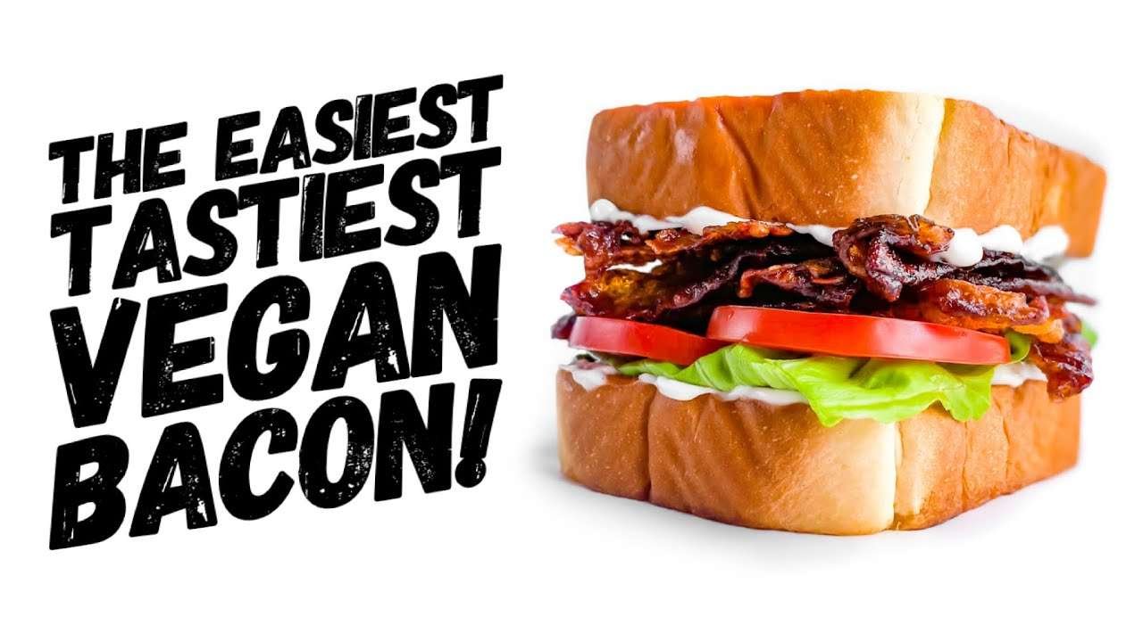 EASY VEGAN BACON! MADE WITH RICE PAPER! #Shorts
