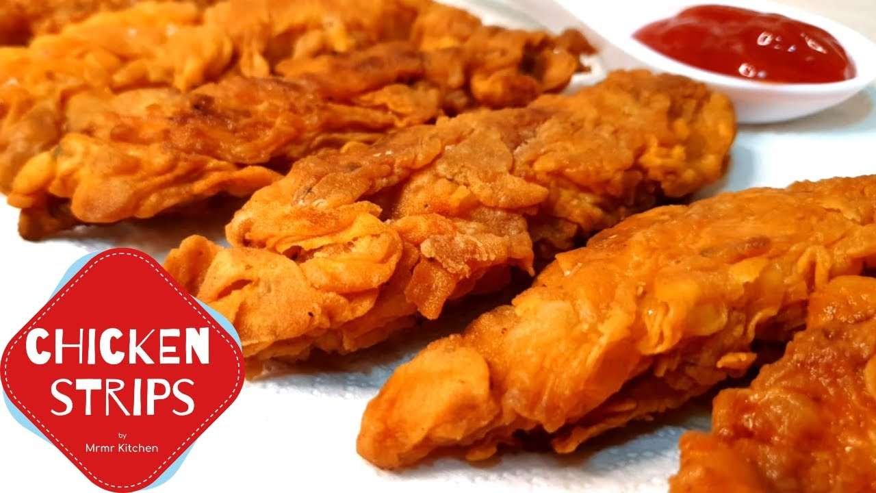 تشيكن ستربس (اصابع الدجاج المقرمشة) _ Best Crispy Chicken Fingers/ fillets Recipe for Kids