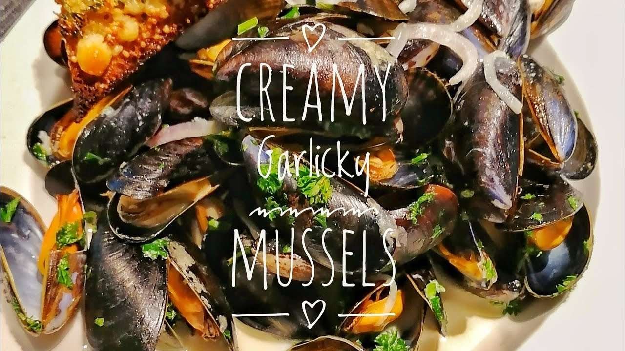Easy Mussels recipe with garlic and cream
