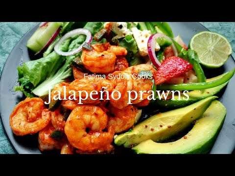 Jalapeño Prawns, easy and quick Summer meal. 🌞🦐🦐🥗