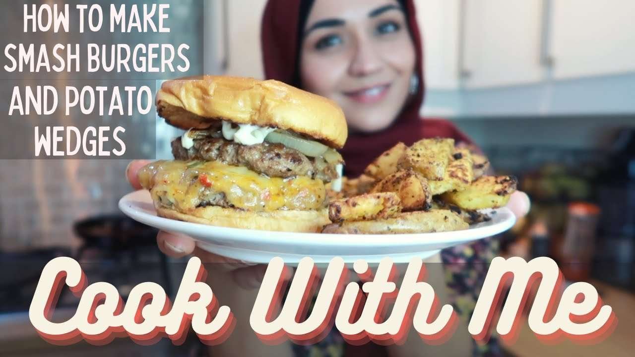 COOK WITH ME | SMASH BURGERS + WEDGES | W/ RECIPES |  SafsLife