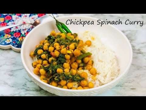 Chickpea Spinach Curry | Vegan Chickpea Spinach Curry
